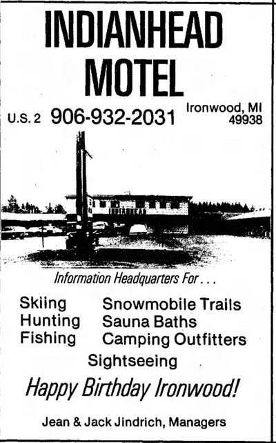 Indianhead Motel - June 20 1985 Ad (newer photo)